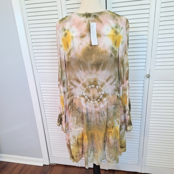 Young fabulous & broke boho tie dye mini dress medium NWT *M1 - Picture 4 of 10